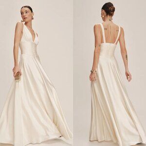 Reformation Arianwen Satin Maxi Dress